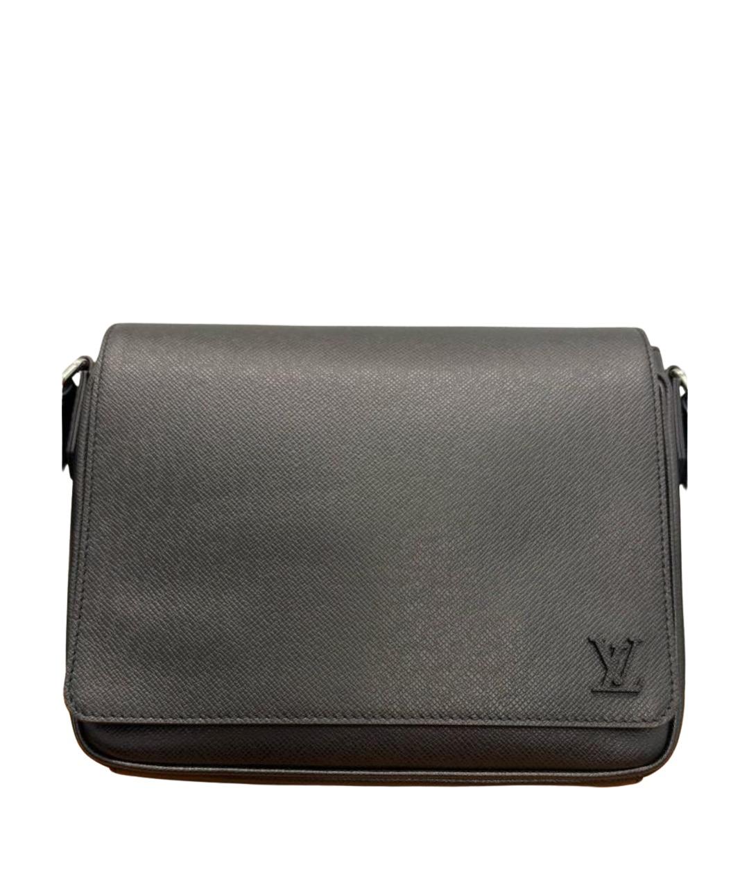 LOUIS VUITTON Черная кожаная сумка на плечо, фото 1