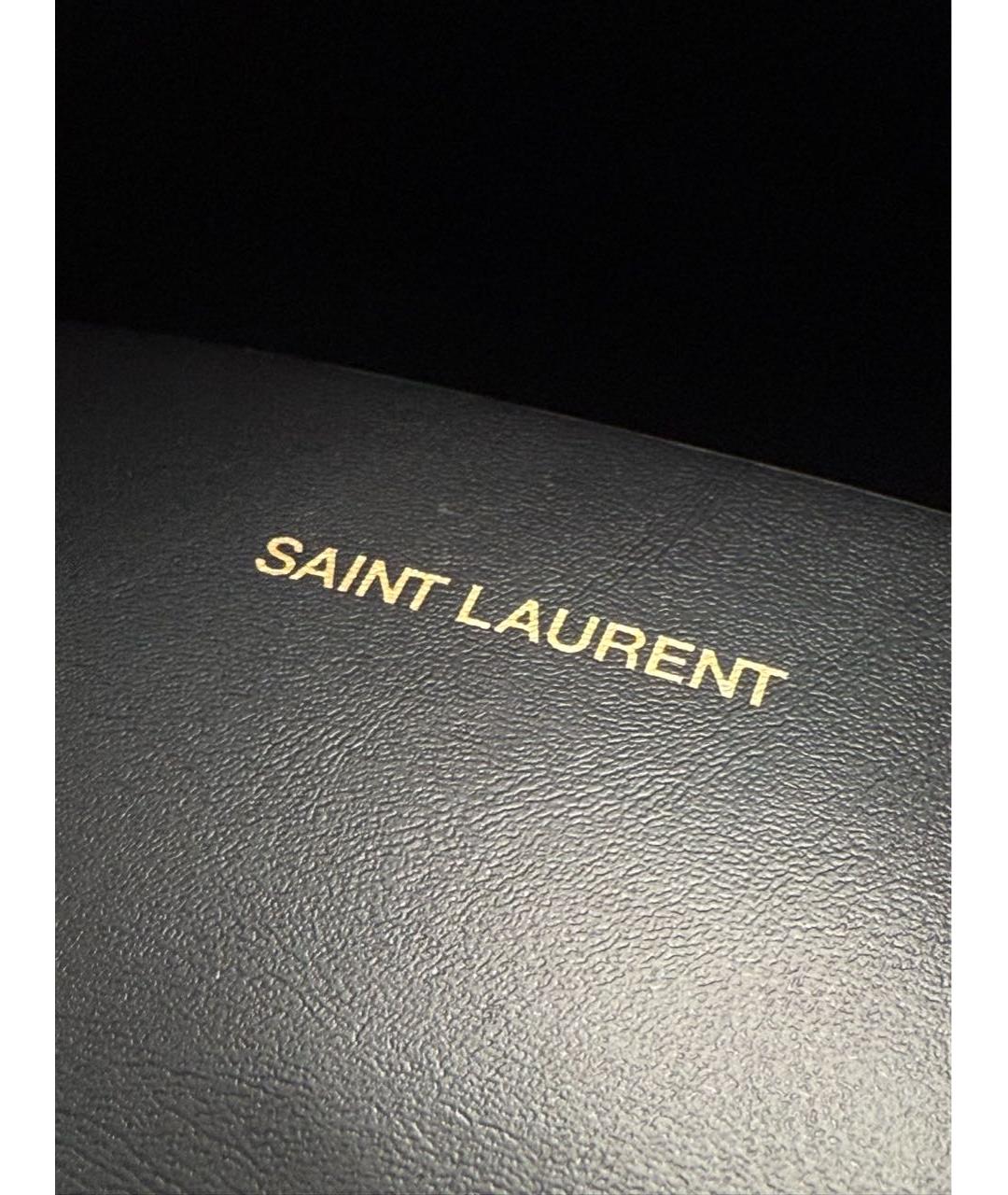 SAINT LAURENT Черные пластиковые солнцезащитные очки, фото 8