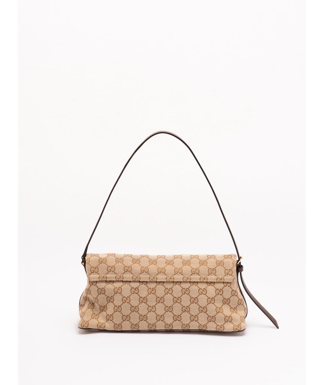 GUCCI Бежевая тканевая сумка через плечо, фото 2