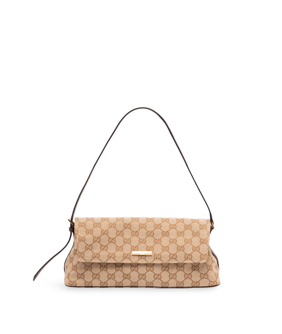 GUCCI Бежевая тканевая сумка через плечо, фото 1
