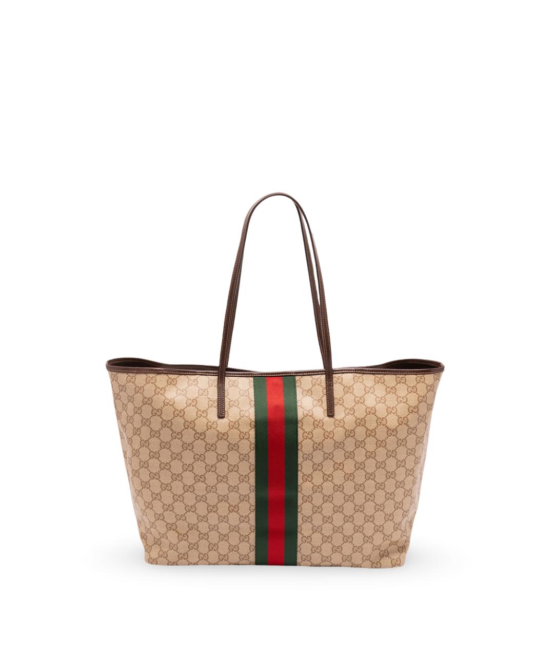 GUCCI Бежевая хлопковая сумка тоут, фото 1