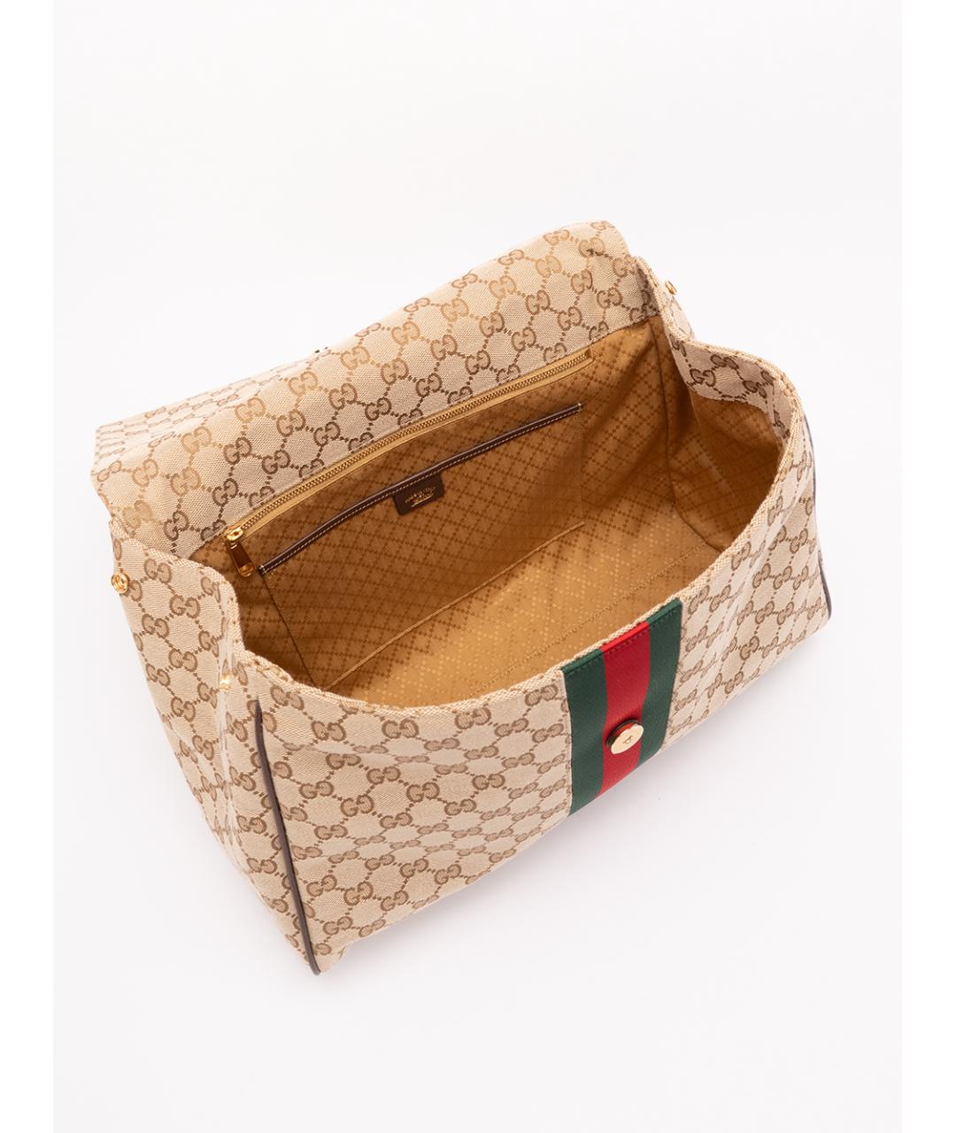 GUCCI Бежевая тканевая сумка через плечо, фото 7
