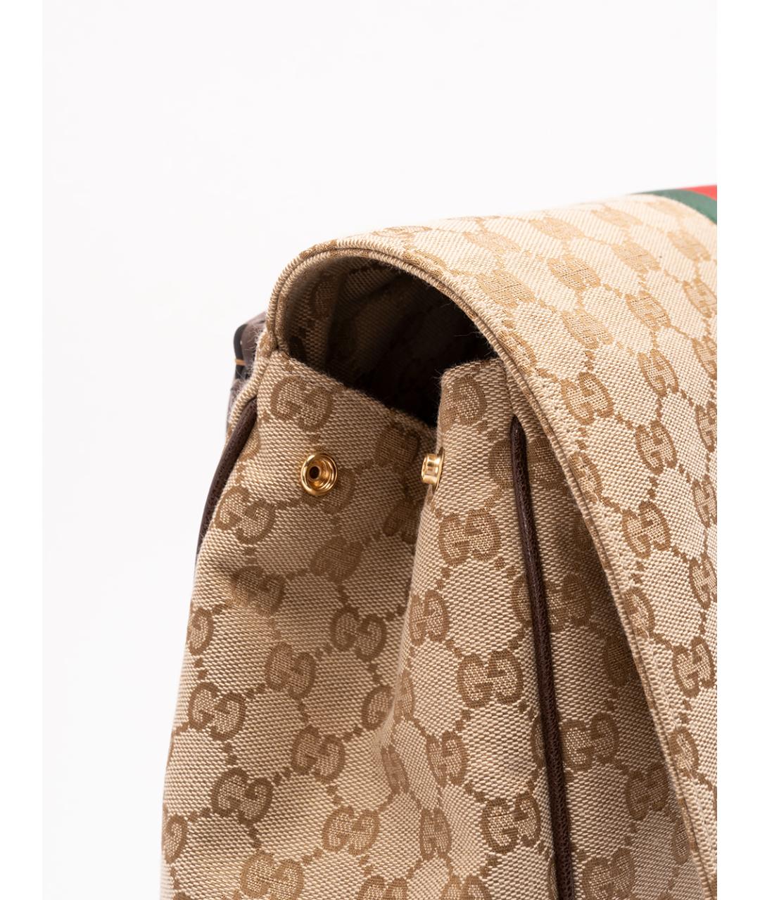 GUCCI Бежевая тканевая сумка через плечо, фото 4