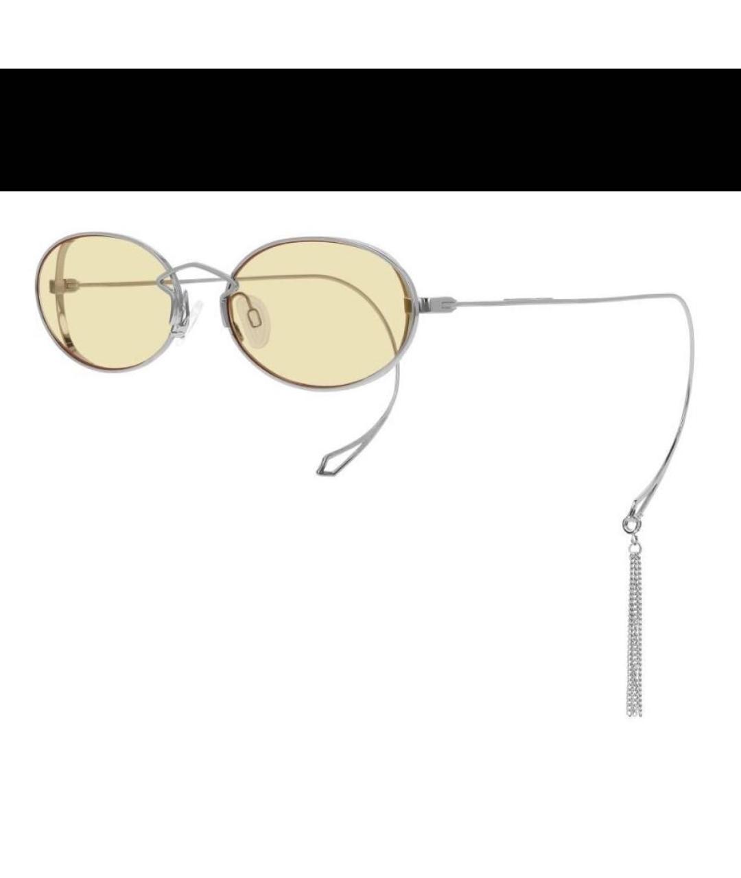 MCQ ALEXANDER MCQUEEN Серебряные металлические солнцезащитные очки, фото 2