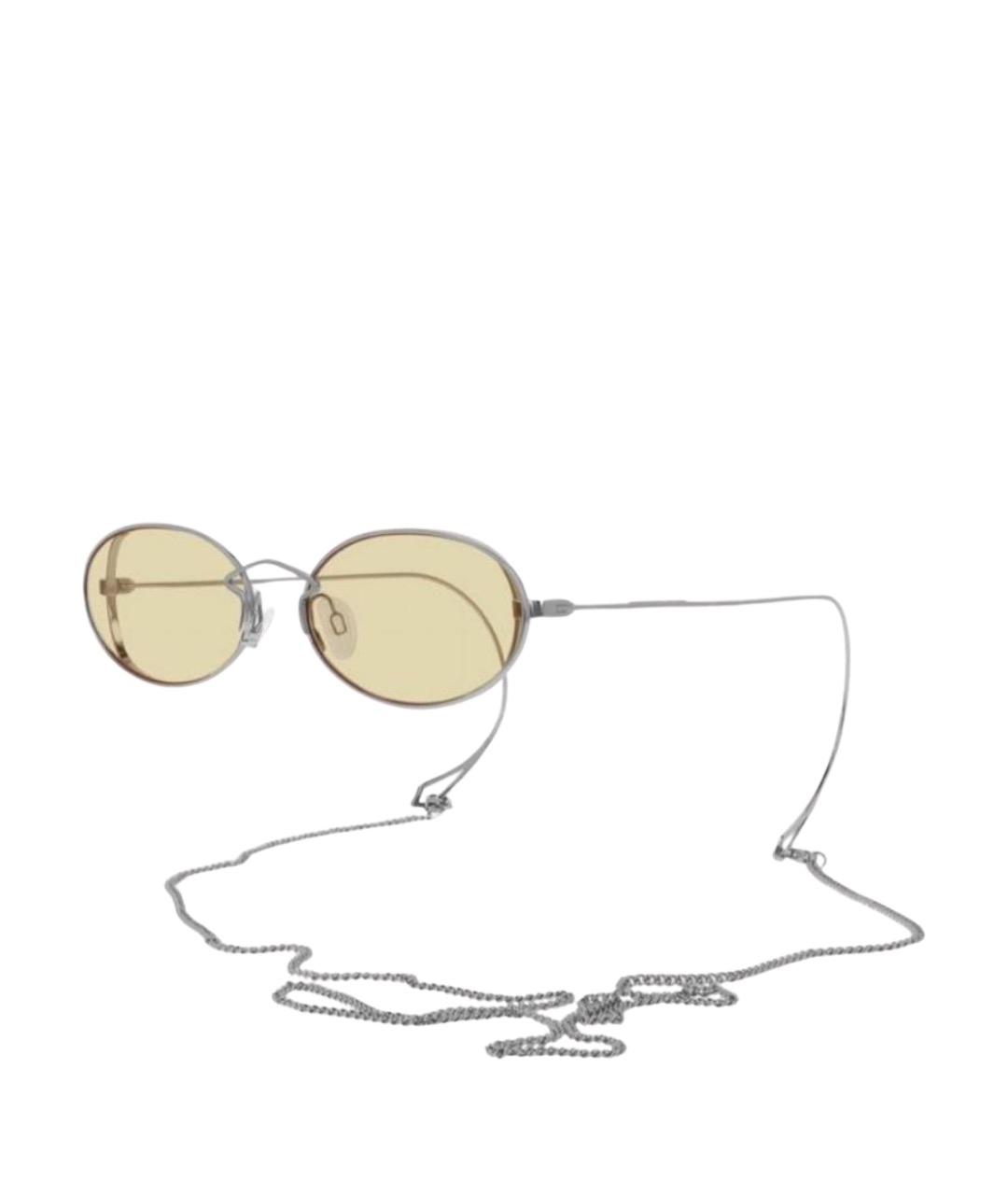 MCQ ALEXANDER MCQUEEN Серебряные металлические солнцезащитные очки, фото 1