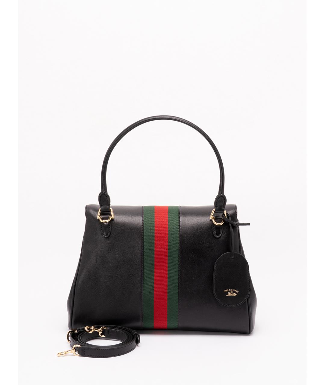 GUCCI Черная кожаная сумка через плечо, фото 2