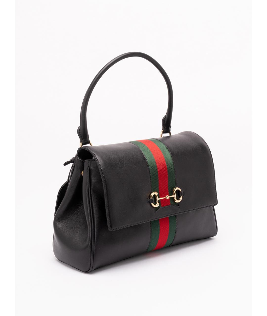 GUCCI Черная кожаная сумка через плечо, фото 3