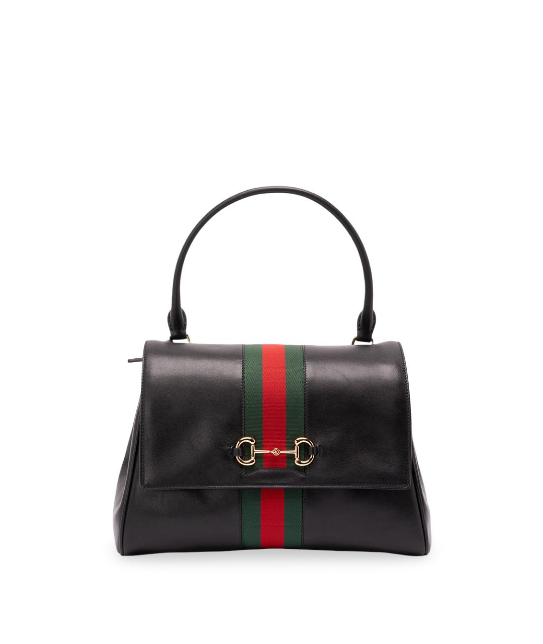 GUCCI Черная кожаная сумка через плечо, фото 1