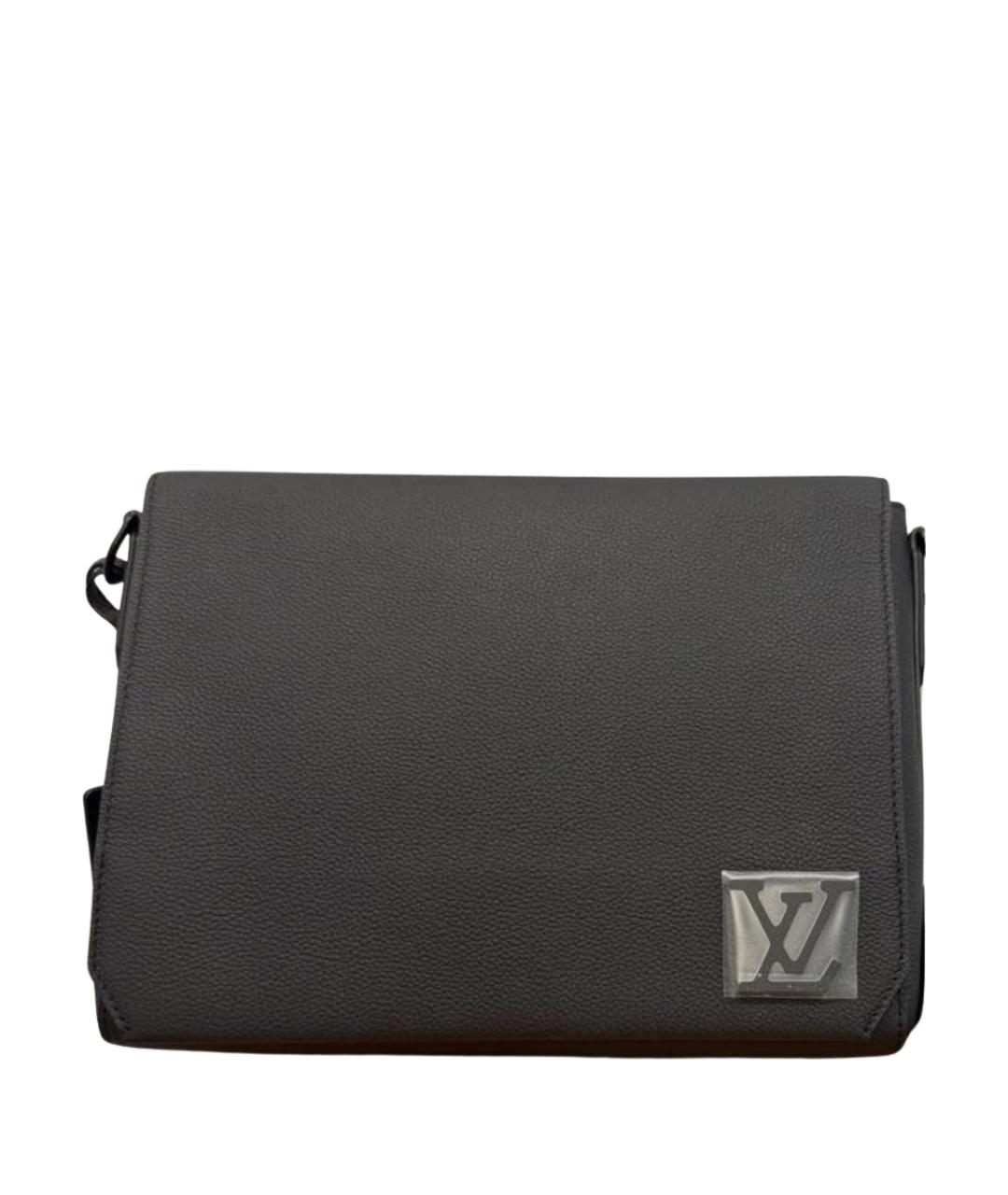 LOUIS VUITTON Черная кожаная сумка на плечо, фото 1