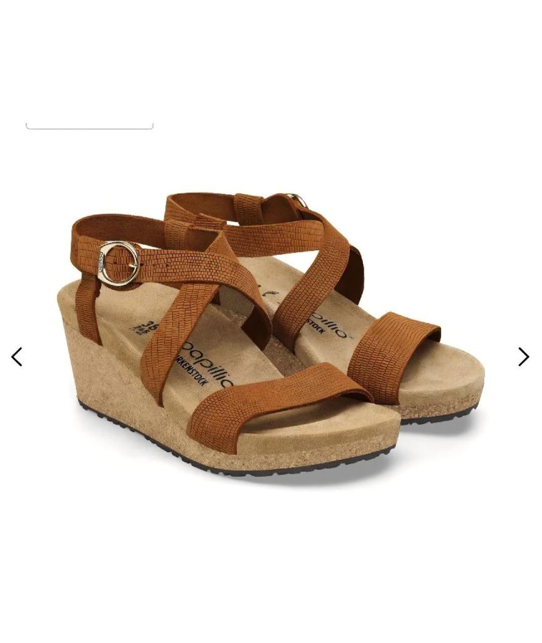 BIRKENSTOCK Коричневые кожаные босоножки, фото 2