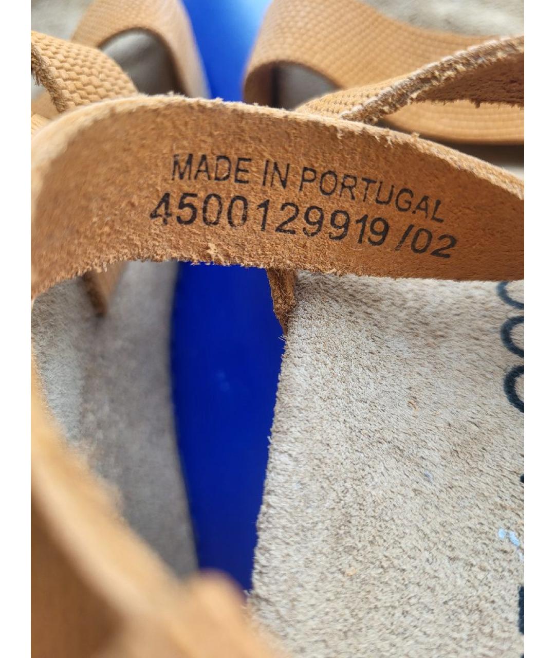 BIRKENSTOCK Коричневые кожаные босоножки, фото 6