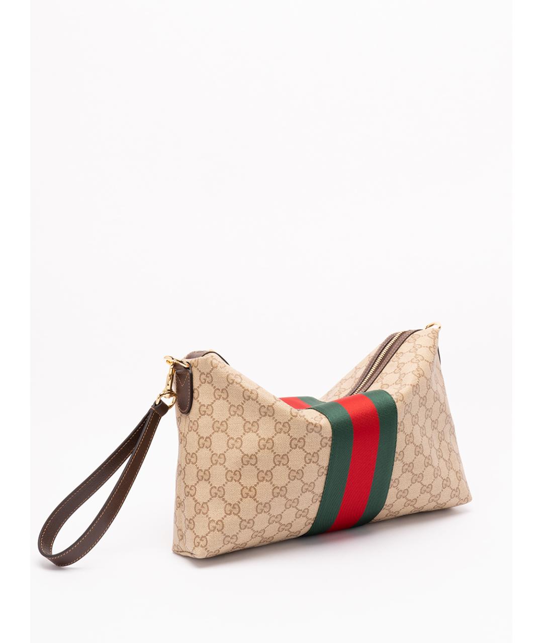 GUCCI Бежевая хлопковая сумка на плечо, фото 3