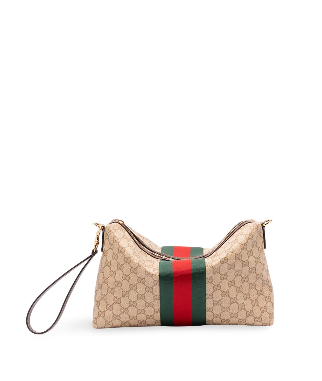 GUCCI Бежевая хлопковая сумка на плечо, фото 1