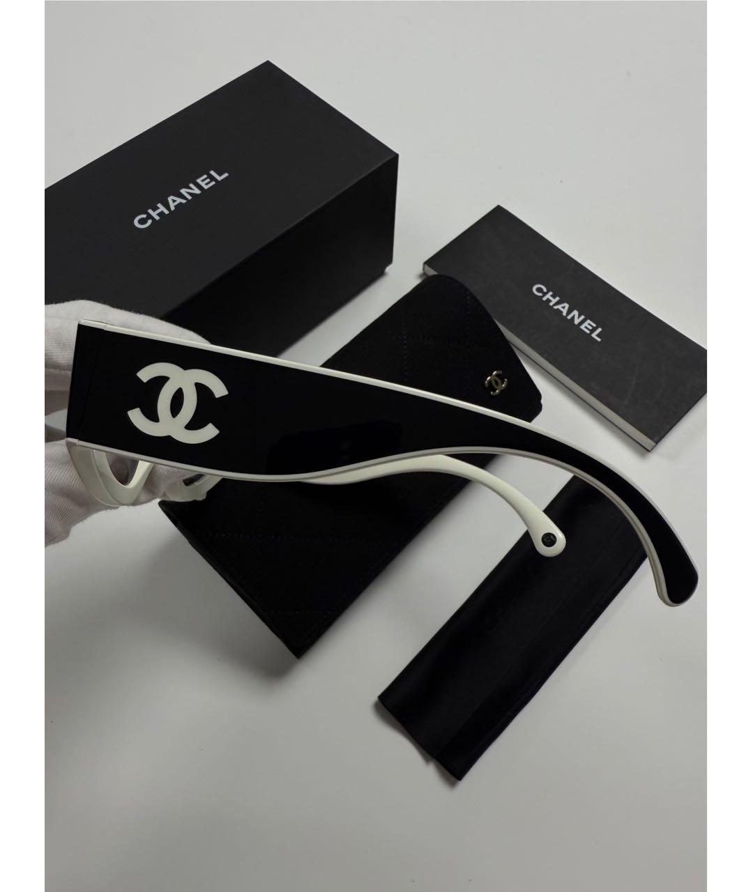 CHANEL Черные пластиковые солнцезащитные очки, фото 4