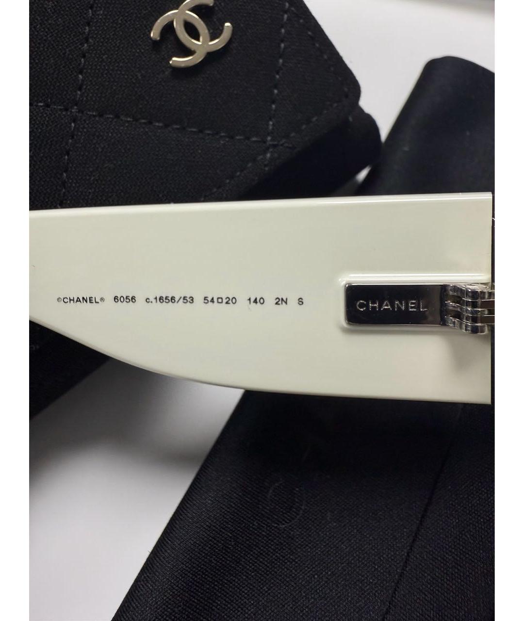 CHANEL Черные пластиковые солнцезащитные очки, фото 6