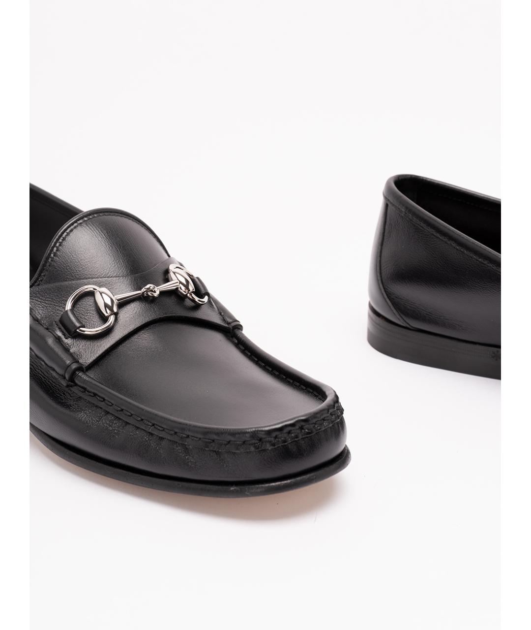 GUCCI Черные кожаные лоферы, фото 5