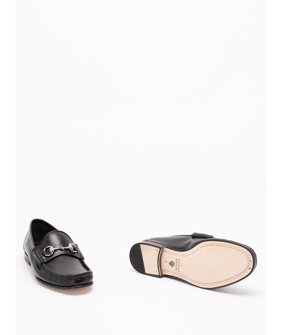 GUCCI Черные кожаные лоферы, фото 4