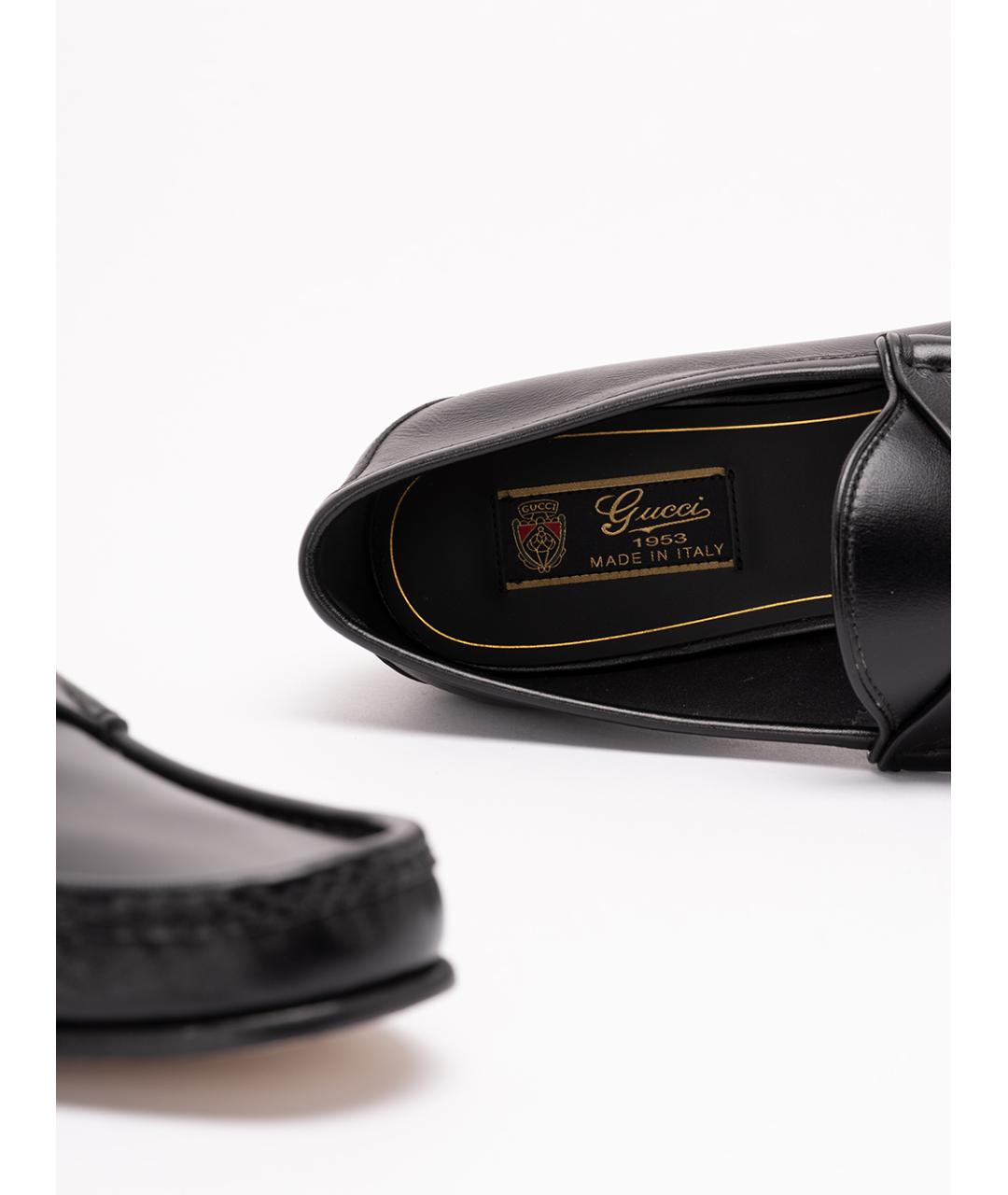GUCCI Черные кожаные лоферы, фото 6