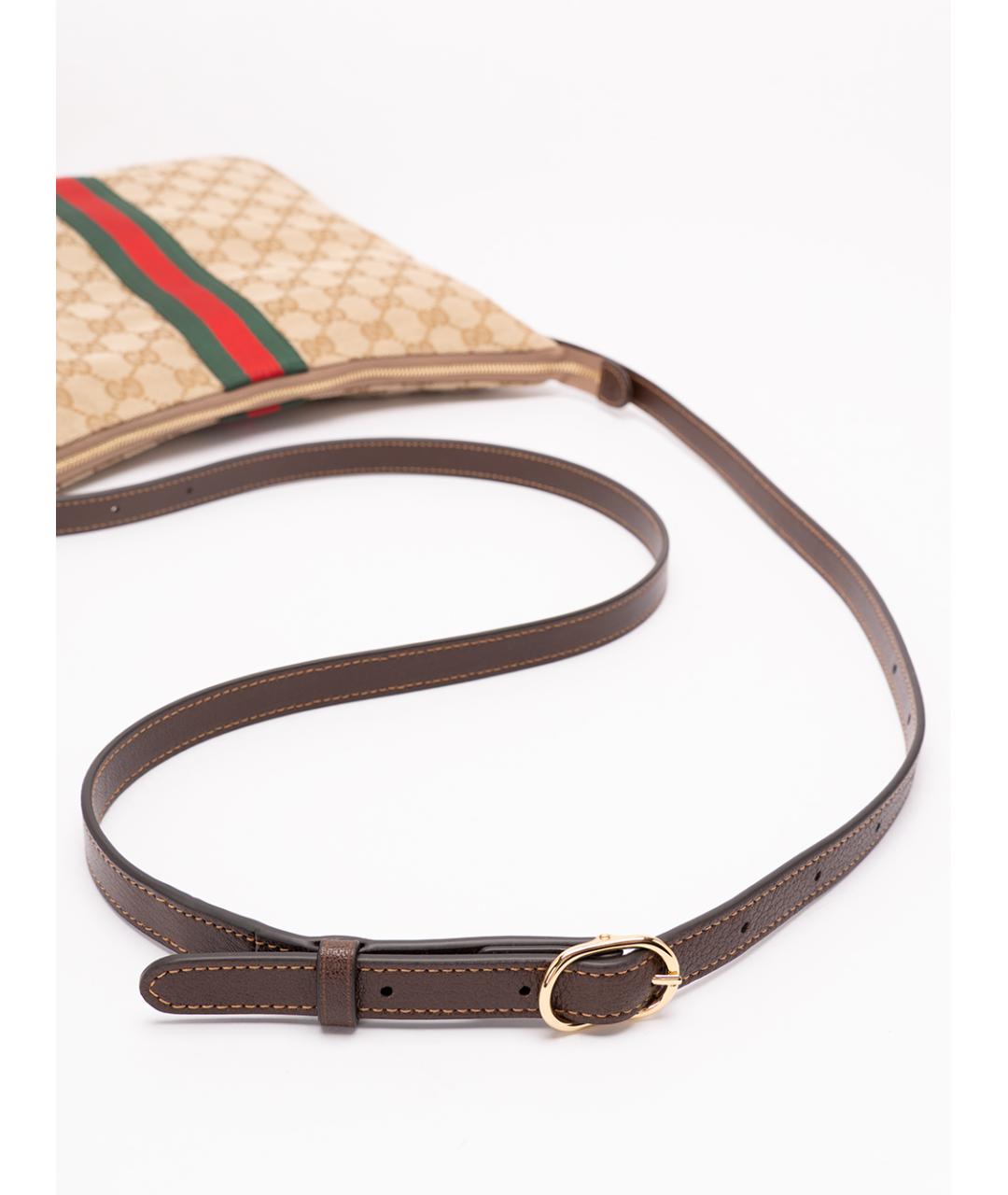 GUCCI Бежевая тканевая сумка на плечо, фото 4