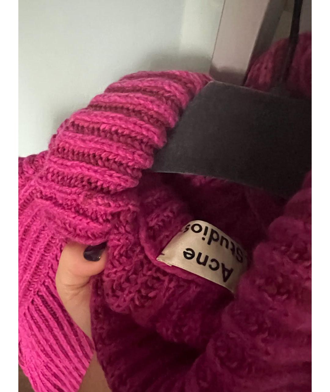 ACNE STUDIOS Розовый шерстяной джемпер / свитер, фото 4