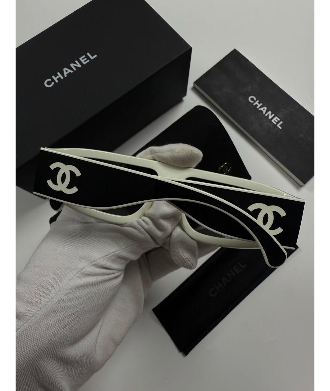 CHANEL Черные пластиковые солнцезащитные очки, фото 7