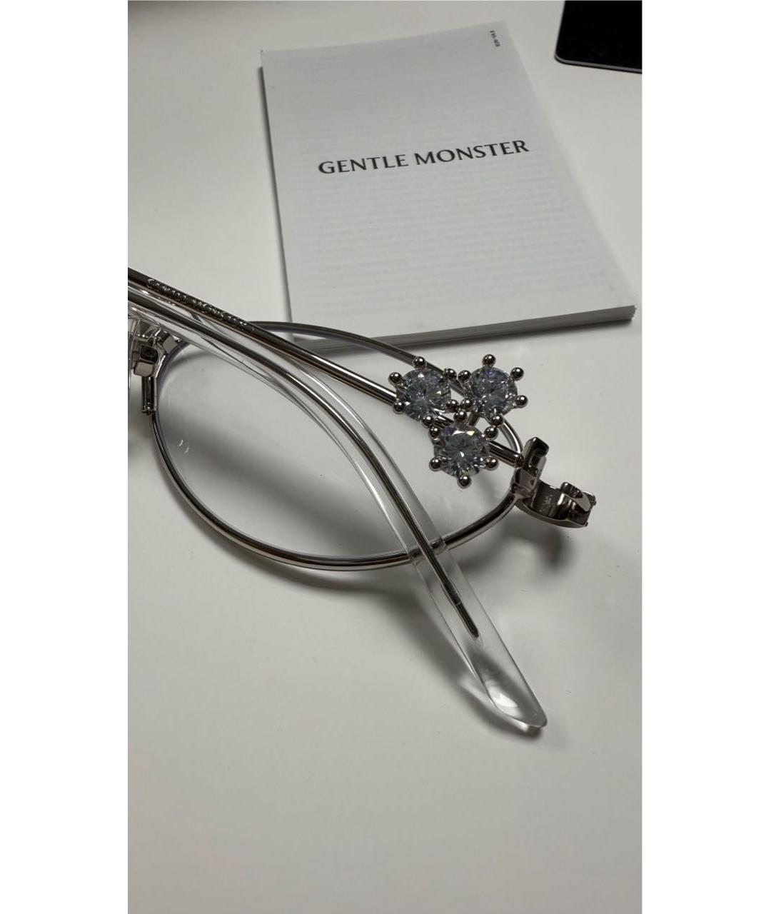 GENTLE MONSTER Серебряные металлические солнцезащитные очки, фото 5