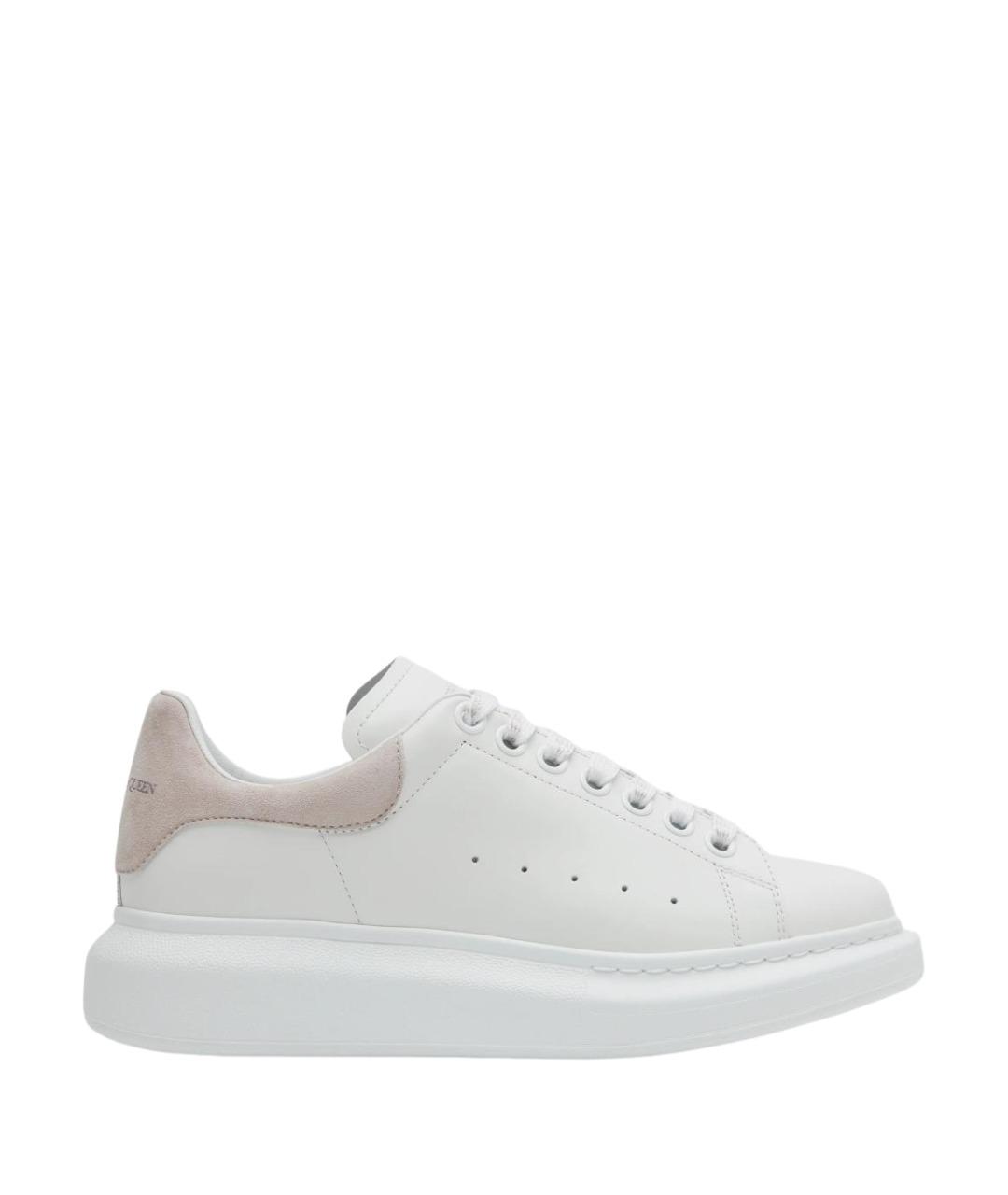 ALEXANDER MCQUEEN Белые кожаные кроссовки, фото 1