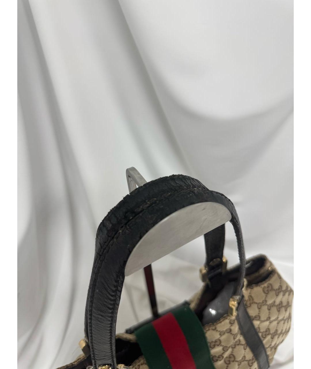 GUCCI Черная кожаная сумка с короткими ручками, фото 6
