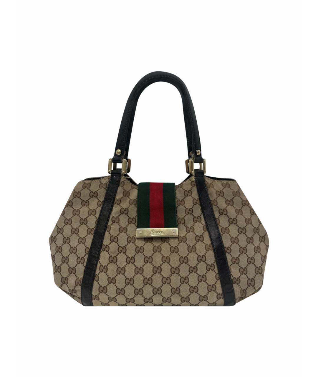 GUCCI Черная кожаная сумка с короткими ручками, фото 1