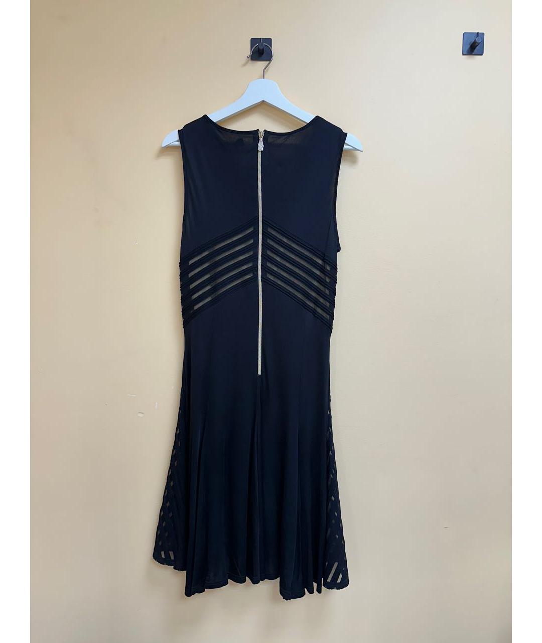 VERSACE JEANS COUTURE Черное вискозное коктейльное платье, фото 2