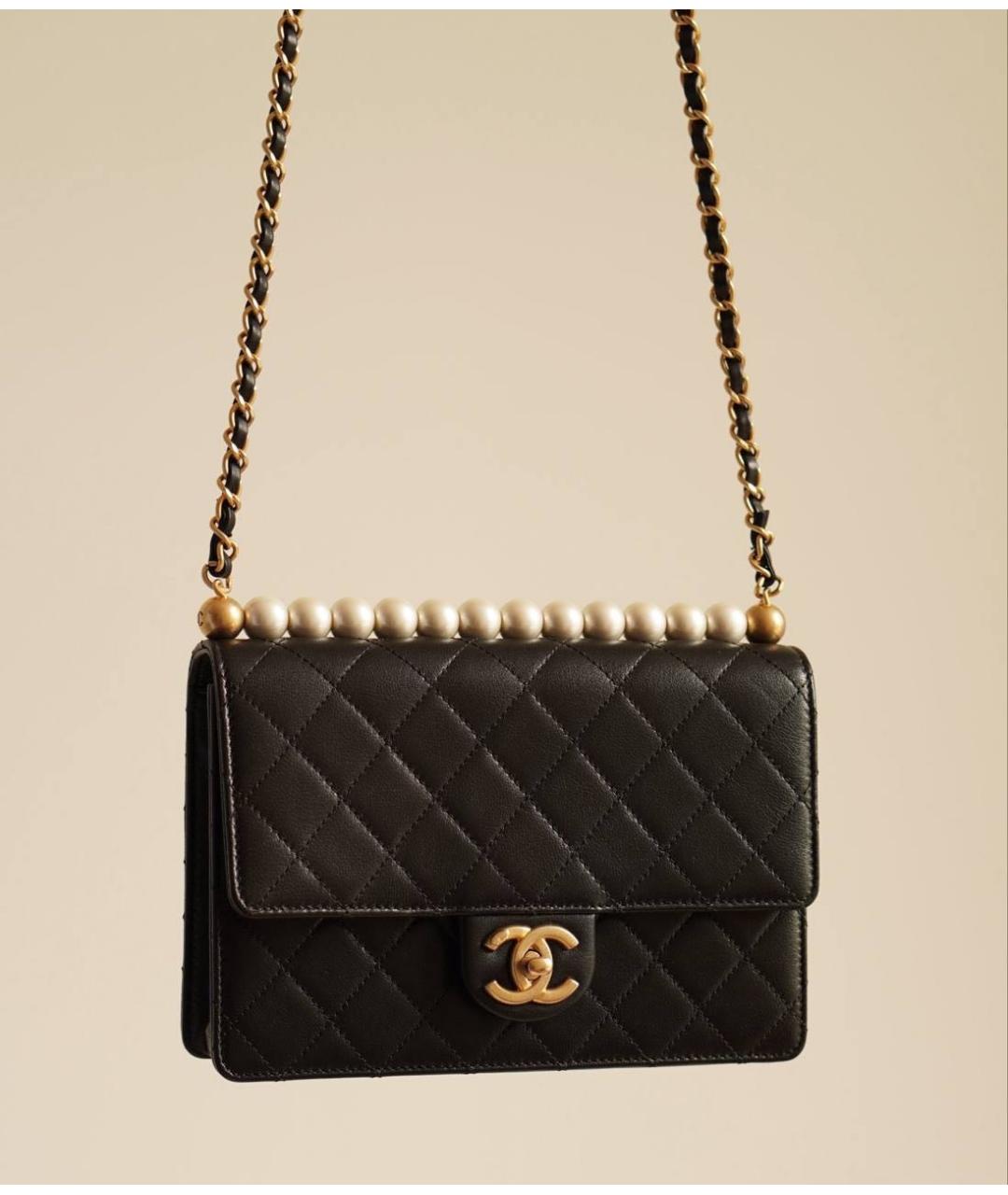 CHANEL Черная кожаная сумка через плечо, фото 4