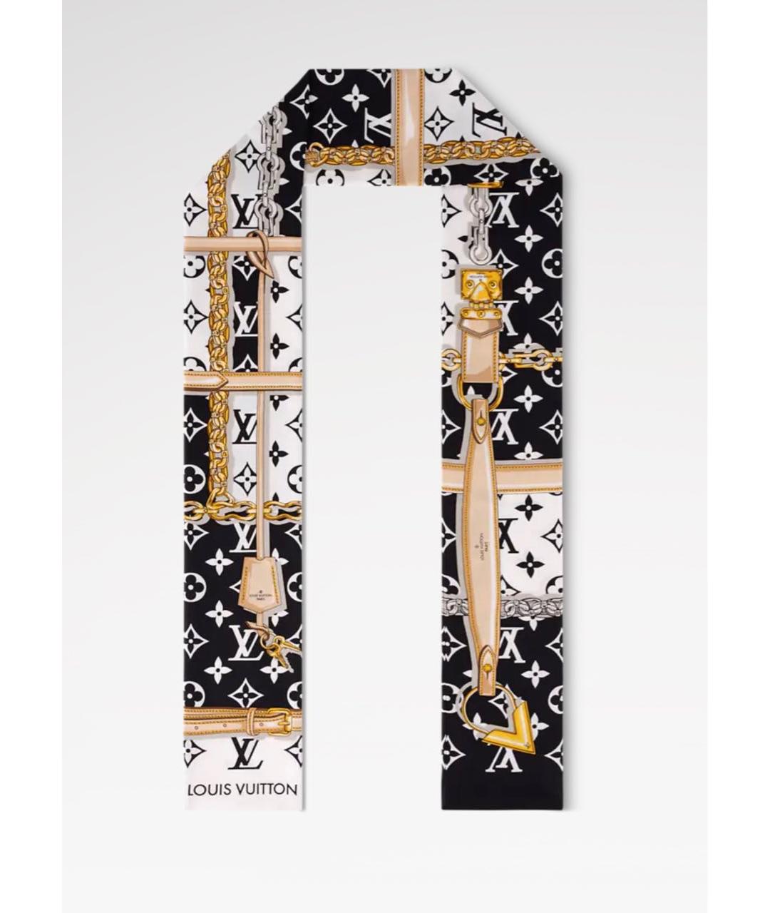 LOUIS VUITTON Мульти шелковый шарф, фото 6