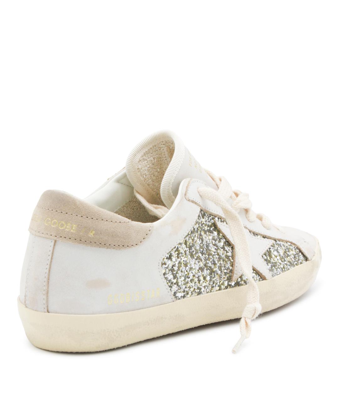 GOLDEN GOOSE Белые кожаные кроссовки, фото 3