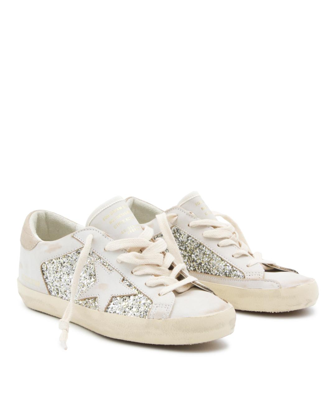 GOLDEN GOOSE Белые кожаные кроссовки, фото 2