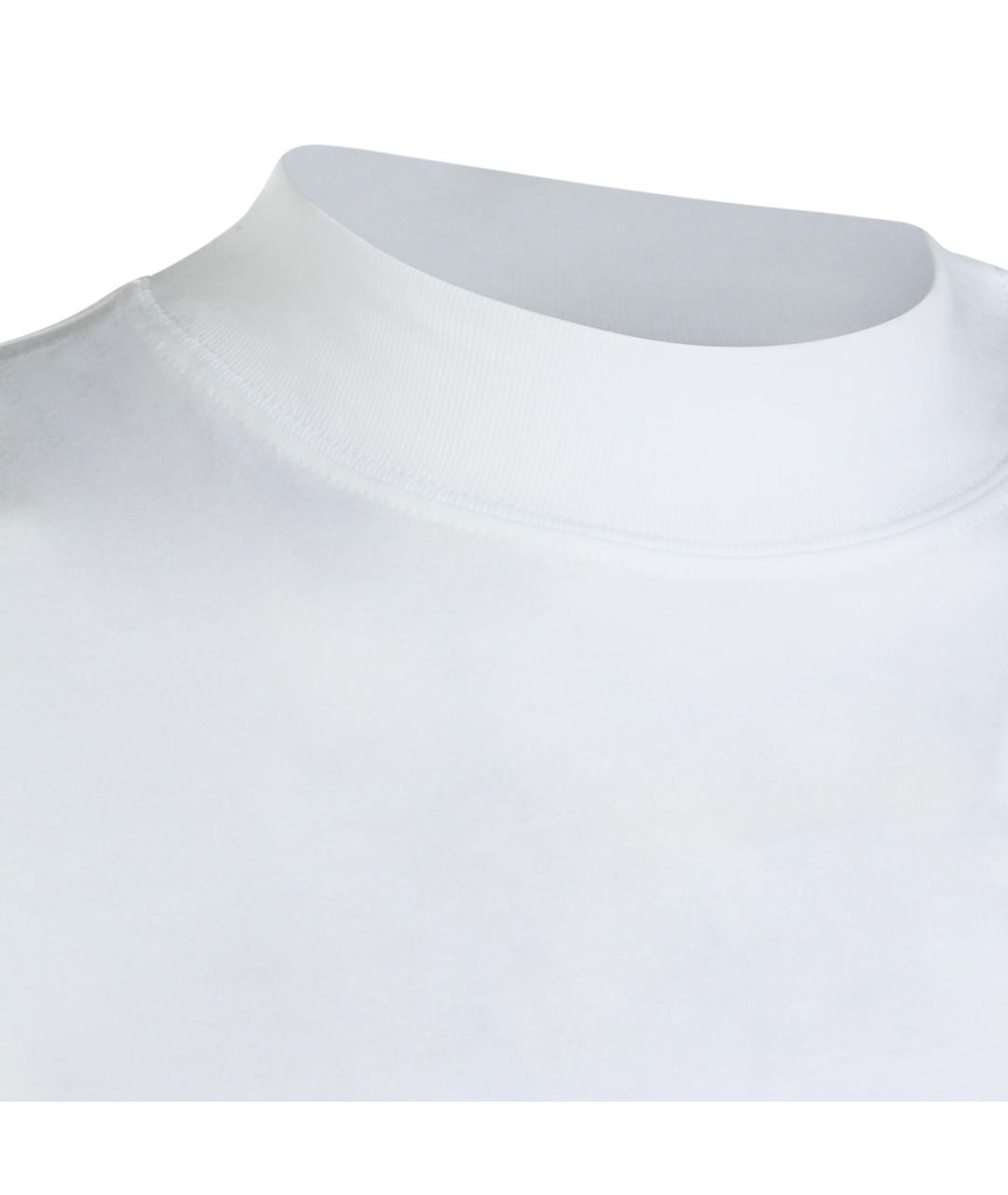 JIL SANDER Белая хлопковая футболка, фото 4