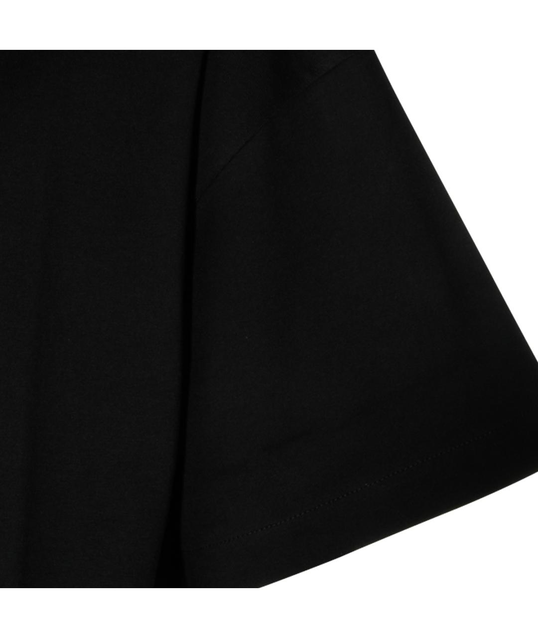 JIL SANDER Черная хлопковая футболка, фото 4