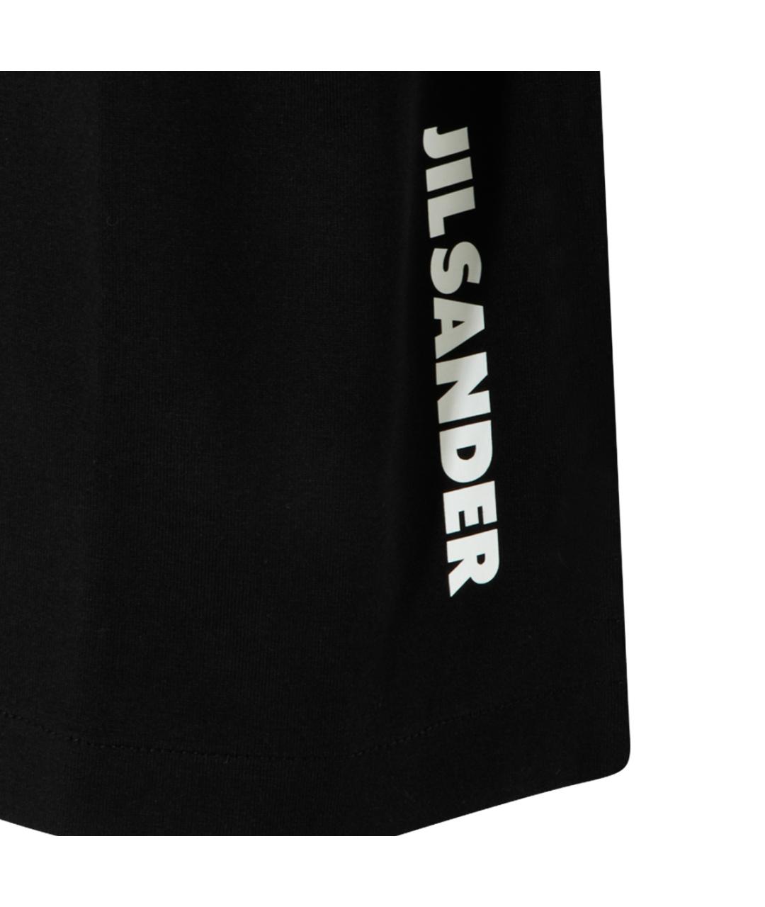 JIL SANDER Черная хлопковая футболка, фото 3