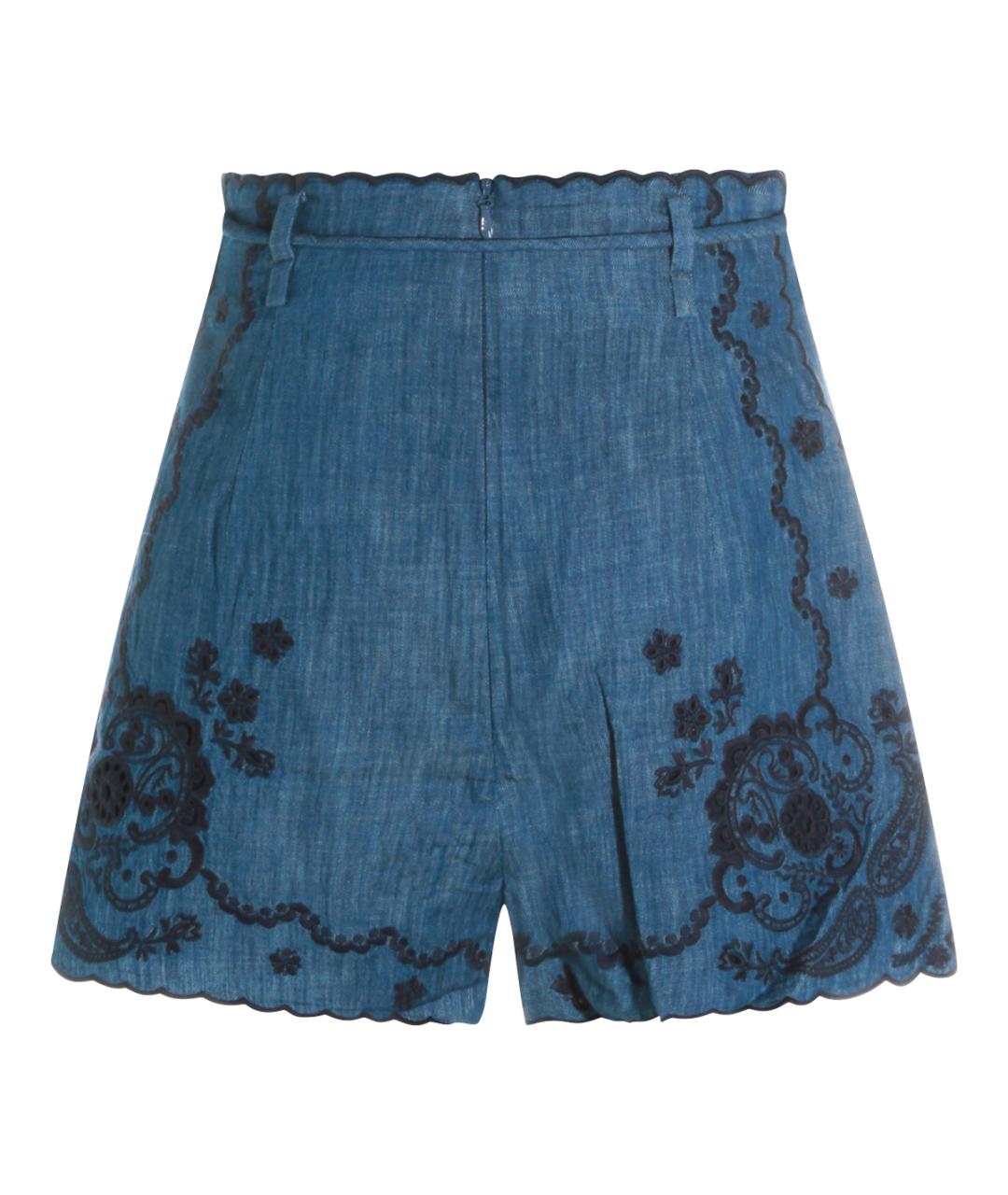 ZIMMERMANN Синие хлопковые шорты, фото 2