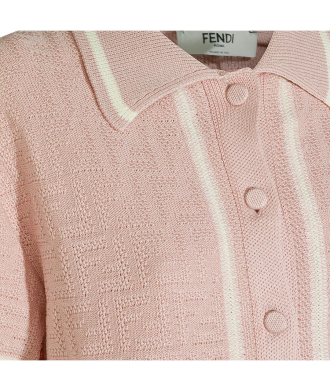 FENDI Розовый хлопковый джемпер / свитер, фото 3
