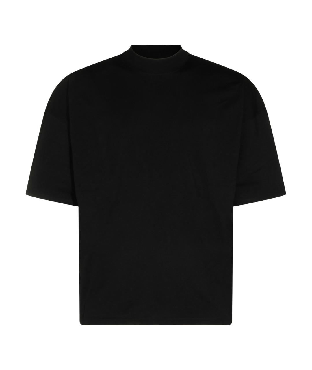 JIL SANDER Черная хлопковая футболка, фото 1