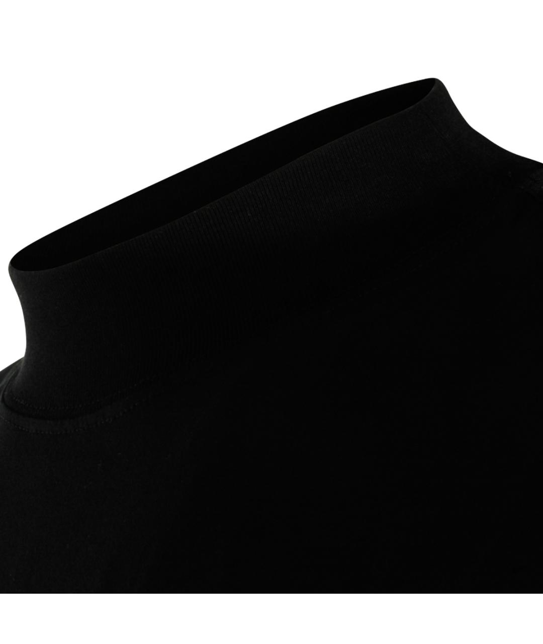 JIL SANDER Черная хлопковая футболка, фото 3