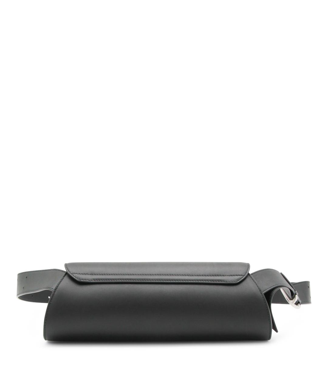 JIL SANDER Черная кожаная сумка на плечо, фото 3