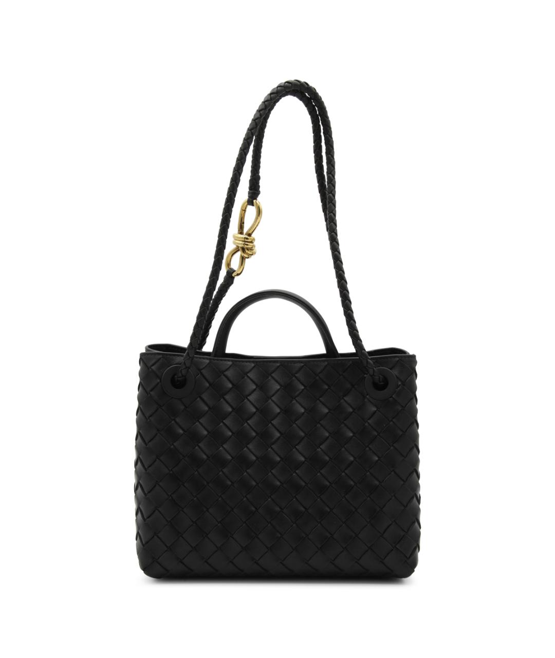 BOTTEGA VENETA Черная кожаная сумка тоут, фото 1