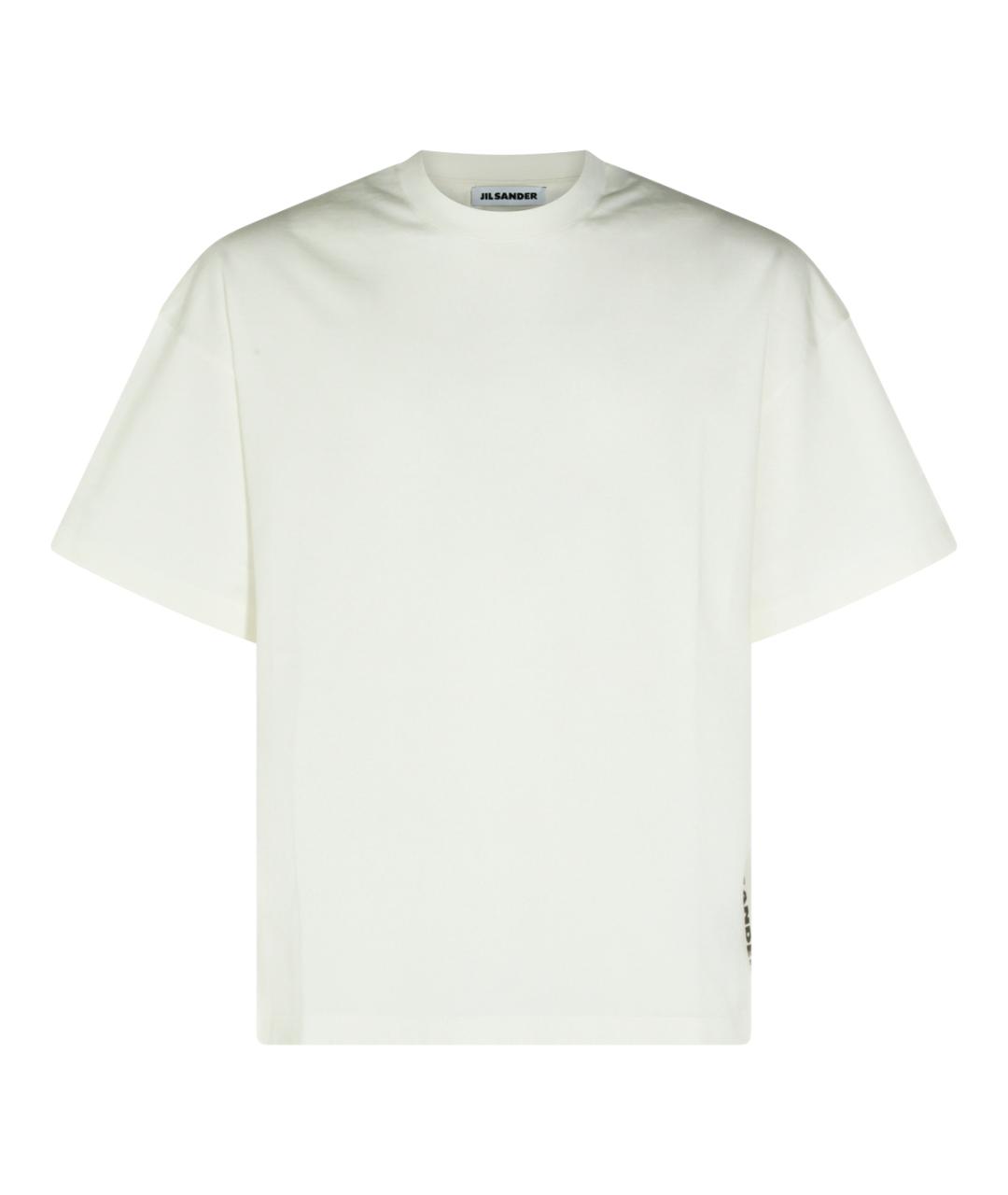 JIL SANDER Белая хлопковая футболка, фото 1
