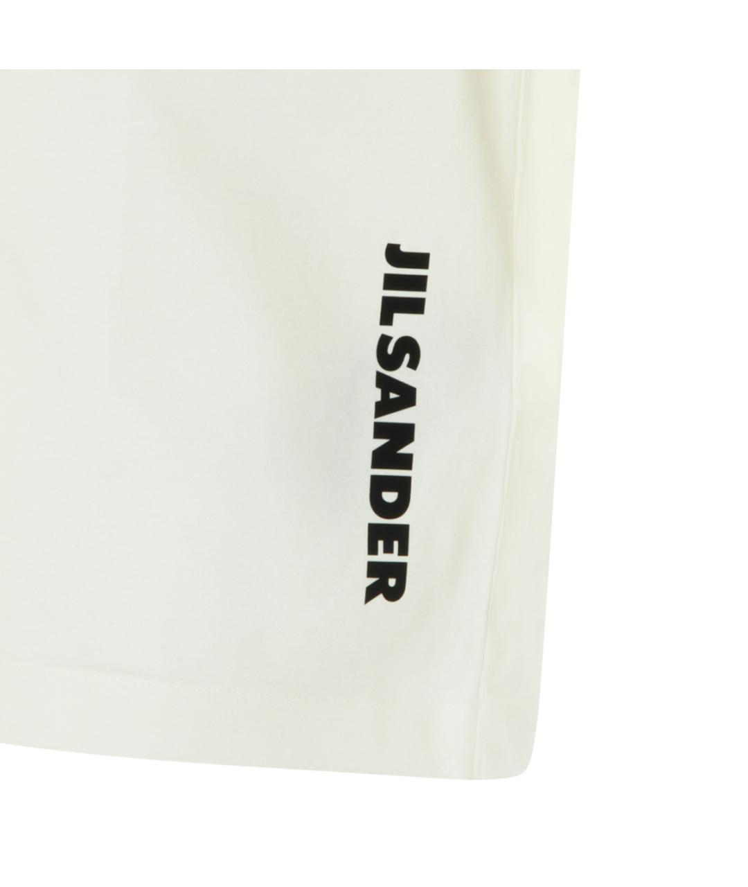 JIL SANDER Белая хлопковая футболка, фото 4