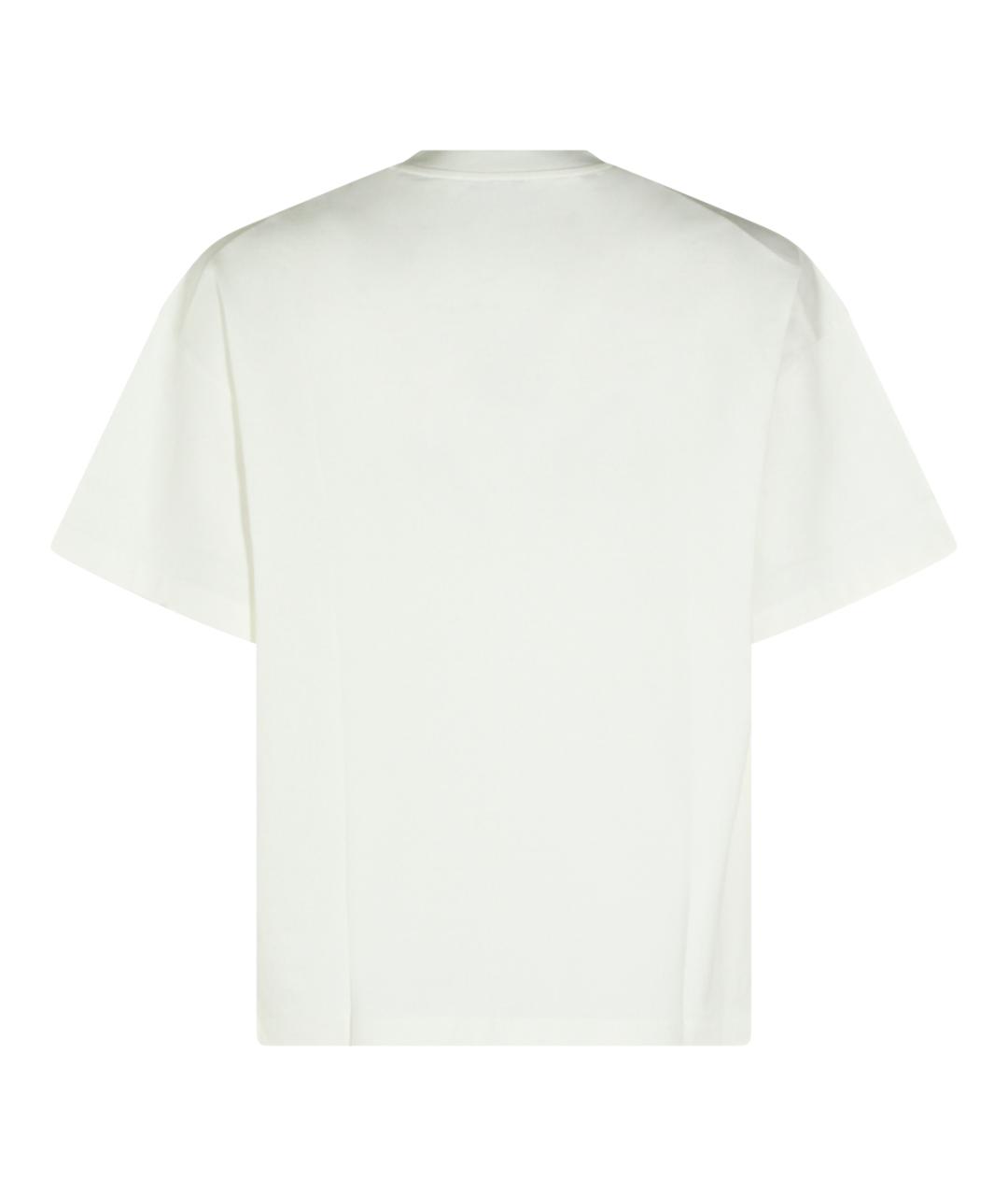 JIL SANDER Белая хлопковая футболка, фото 2