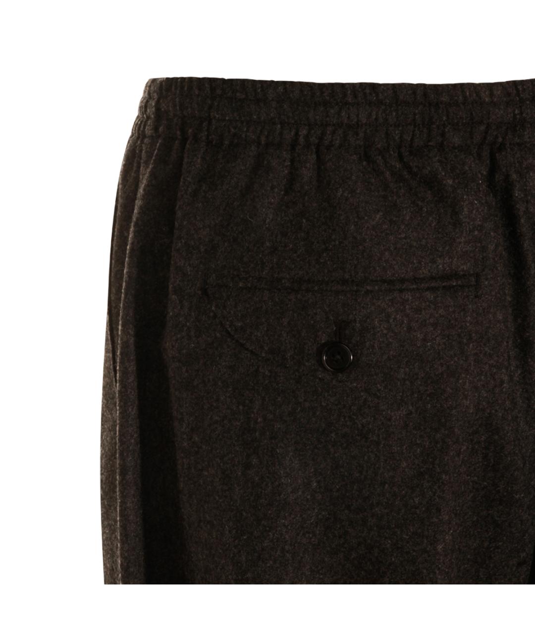 JIL SANDER Серые шерстяные повседневные брюки, фото 4
