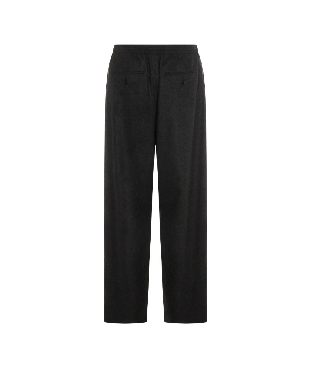 JIL SANDER Серые шерстяные повседневные брюки, фото 2