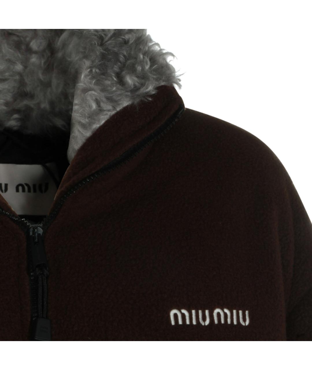 MIU MIU Коричневая шерстяная куртка, фото 3
