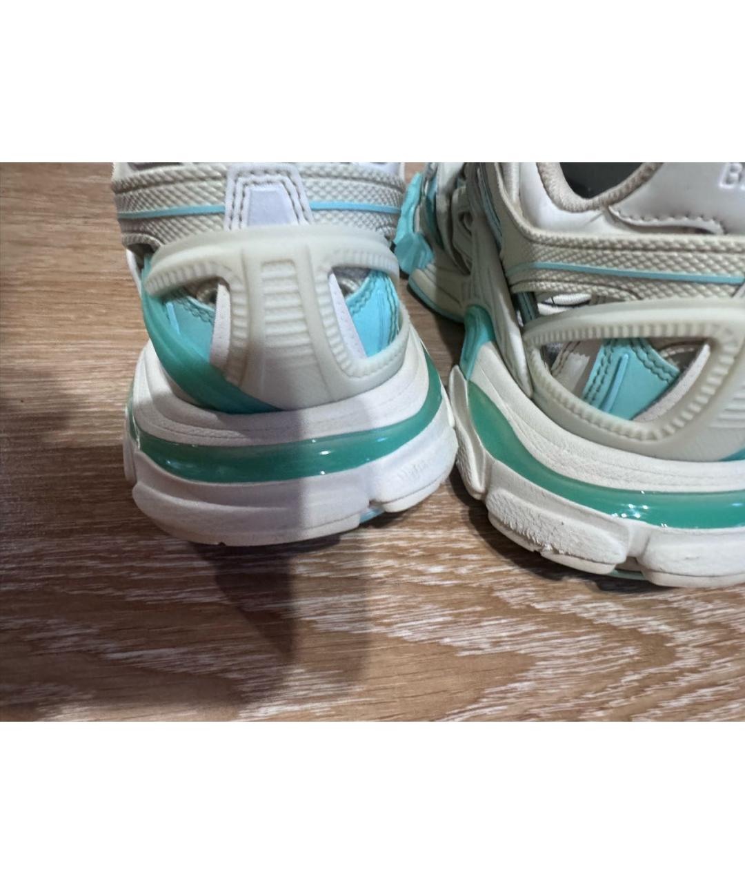 BALENCIAGA Белые кожаные кроссовки, фото 5
